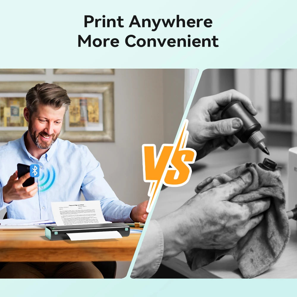 Phomemo M08F A4 Thermal Printer Portable Wireless Bluetooth Printer for Tattoo Stencils Compatible with Phone PC