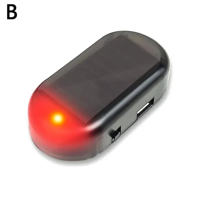 1/2Pcs Car Fake Security Light Solar Powered Simulated Dummy Alarm Wireless Warning Lamp LED Flashing Anti Theft Caution Lamp