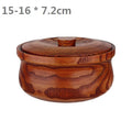 Solid Wooden Bowl with Lid Wooden Salad Bowl Reusable Serving Bowl for Salad, Fruits, Cereal, Soup, Rice, Everyday Use, Durable