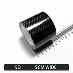 Carbon Fiber Automotive Adhesive Tape Roll Matte Black Protective Car Film Self-Adhesive Film 3D Vinyl Car Film Accessories