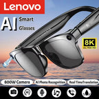 Lenovo AI Smart Glasses 8K HD Photochromic Multifunction Bluetooth Calling Voice Assistant Music Player Translate Camera HOT