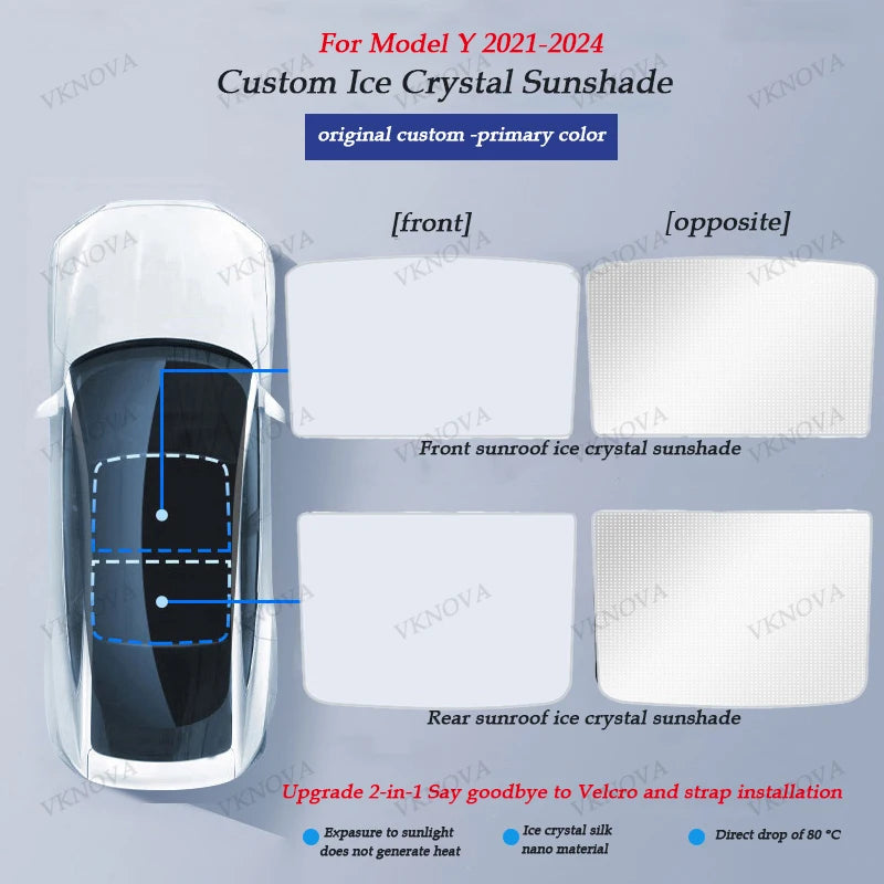 Tesla Roof Sun Shade — Model 3/Y Glass Cover