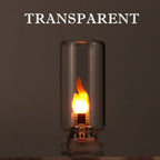 USB LED Flame Type Night Light Frosted Clear Glass Flickering Dynamic Flame Light Flash Mood Lighting for Car Interior Home Lamp
