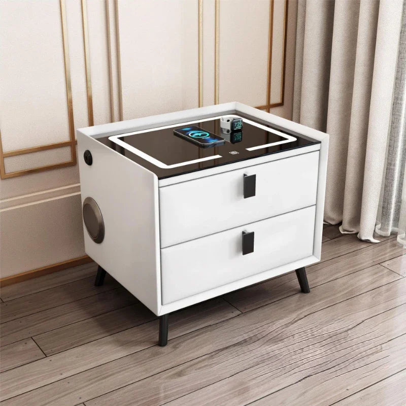 Modern Wooden Bedside Table — Drawer Storage Nightstand