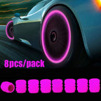 Luminous Valve Caps Fluorescent Night Car Tire Valve Caps Motorcycle Bike Glowing Decor Wheel Nozzles Tyre Cap Car Accessories