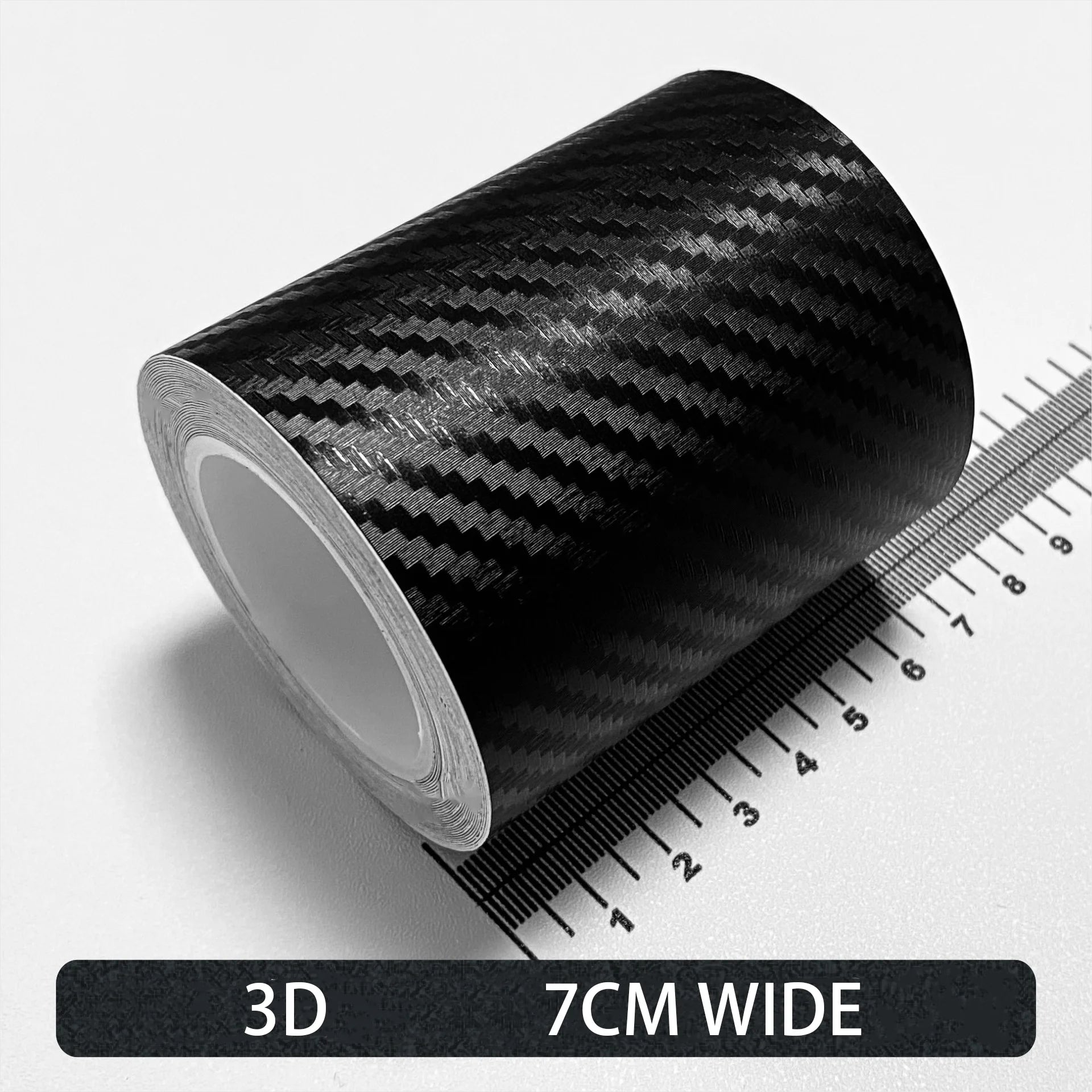 Carbon Fiber Automotive Adhesive Tape Roll Matte Black Protective Car Film Self-Adhesive Film 3D Vinyl Car Film Accessories