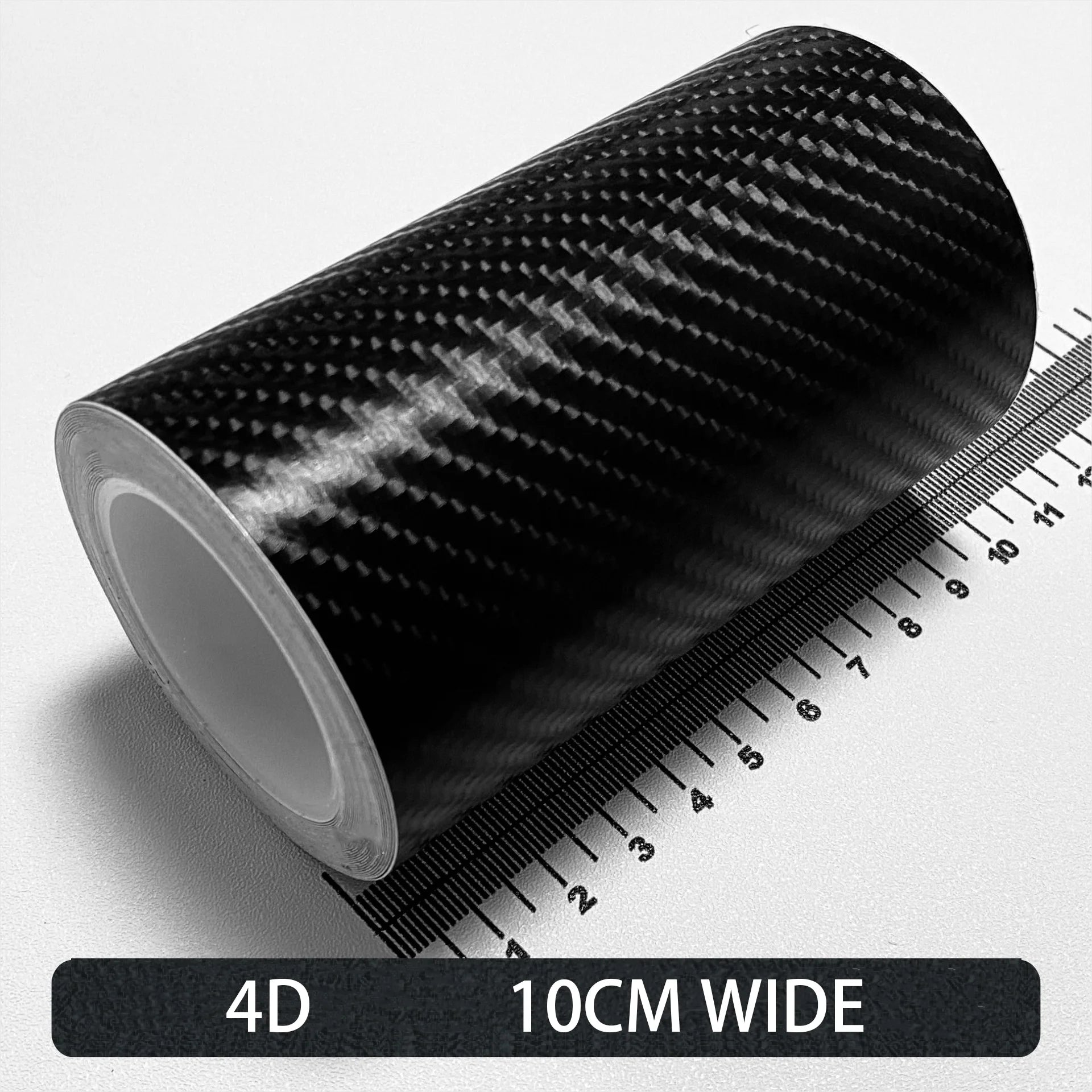 Carbon Fiber Automotive Adhesive Tape Roll Matte Black Protective Car Film Self-Adhesive Film 3D Vinyl Car Film Accessories