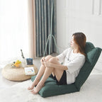 Foldable Floor Lounge Chair High Back Chair for Bay Window/Bedroom Removable Washable Tatami Seat Versatile Ottoman for Reading