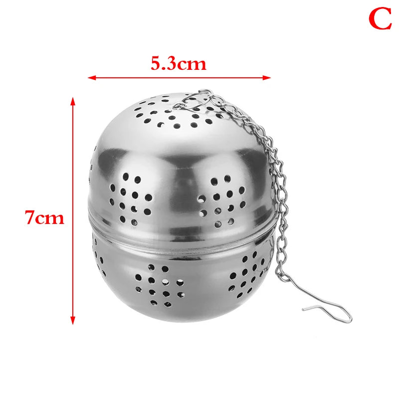 Stainless Steel Ball Tea Leaking Ball Tea Leaking Mesh Filter Tea Strainer Tea Maker With Rope Chain Kitchen Tools