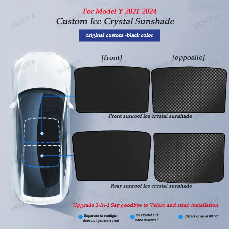 Tesla Roof Sun Shade — Model 3/Y Glass Cover