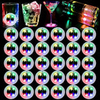 50/1PCS Luminous Cup Stickers Lights 6cm LED Bottles Coaster Lamps for Bar KTV Wedding Party Cocktail Drink Cups Vase Decoration