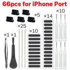 66PCS Mobile Phone Speaker Charging Port Cleaning Set Dust Plug for iPhone 16 15 14 Earphones Clean Kit Brush for Samsung Xiaomi