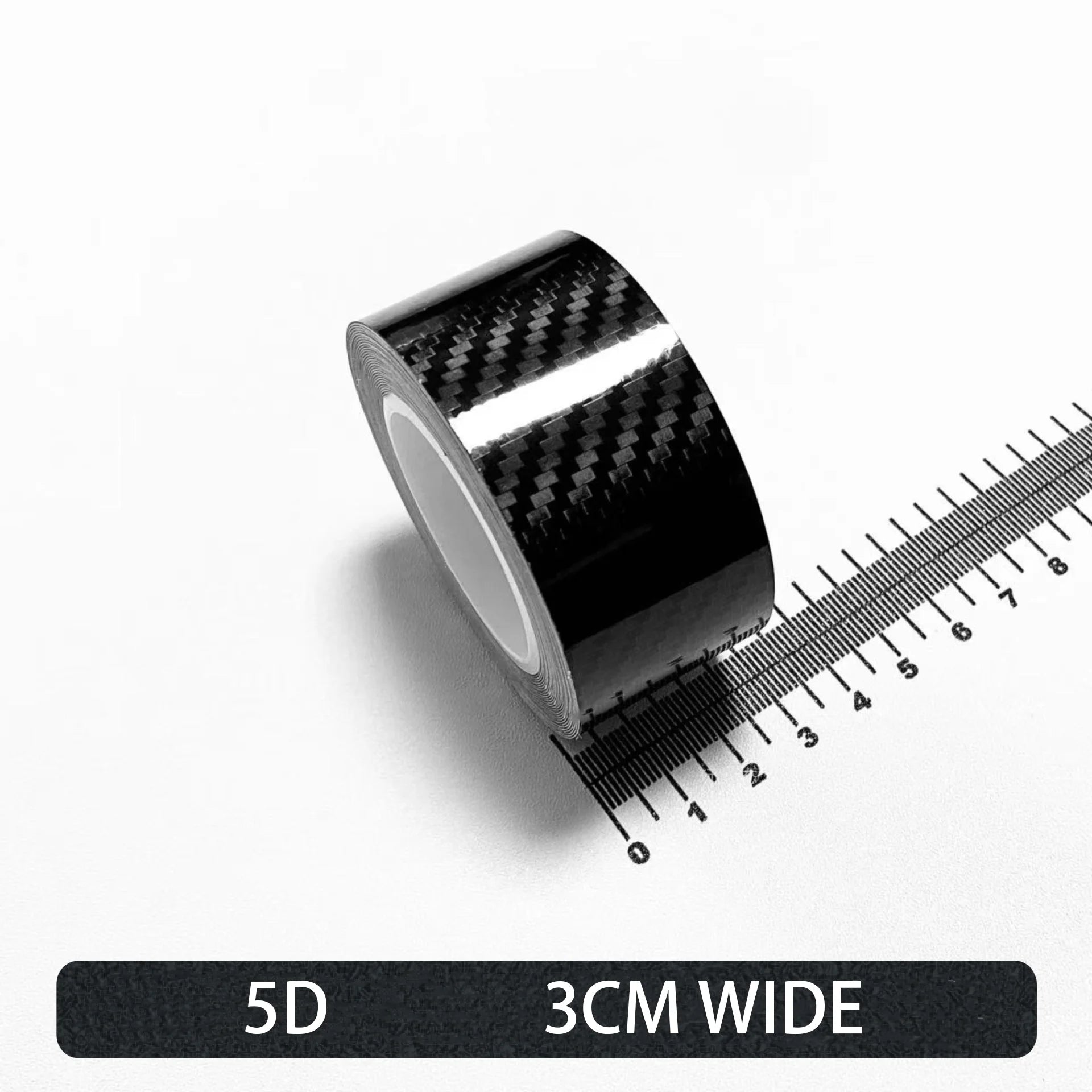 Carbon Fiber Automotive Adhesive Tape Roll Matte Black Protective Car Film Self-Adhesive Film 3D Vinyl Car Film Accessories