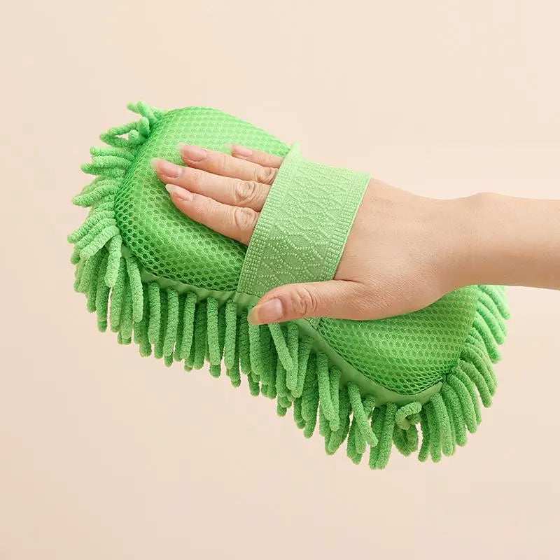【DM】Microfiber Car Washer Sponge Cleaning Car Care Detailing Brushes Washing Towel Auto Gloves Styling Accessories