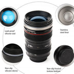 Coffee Mug Thermal  Camera Len Cup Tnsulated Water Bottle  Stainless Steel Tumbler Leakproof Vacuum Flasks for Camping Drinkware