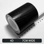 Carbon Fiber Automotive Adhesive Tape Roll Matte Black Protective Car Film Self-Adhesive Film 3D Vinyl Car Film Accessories