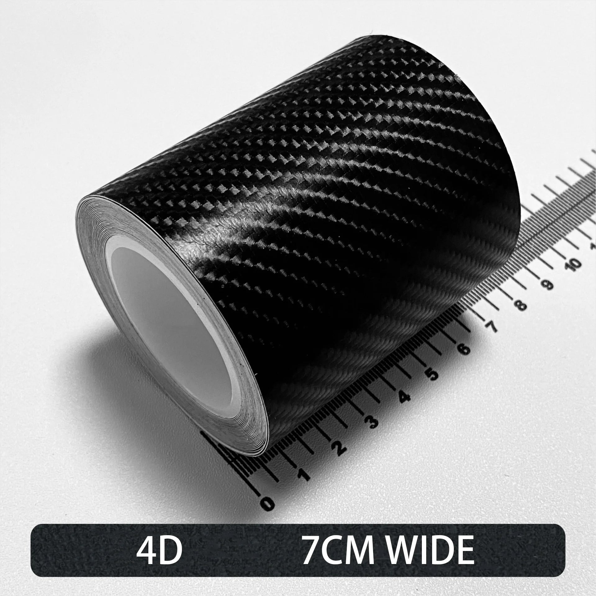 Carbon Fiber Automotive Adhesive Tape Roll Matte Black Protective Car Film Self-Adhesive Film 3D Vinyl Car Film Accessories