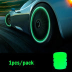 Luminous Valve Caps Fluorescent Night Car Tire Valve Caps Motorcycle Bike Glowing Decor Wheel Nozzles Tyre Cap Car Accessories