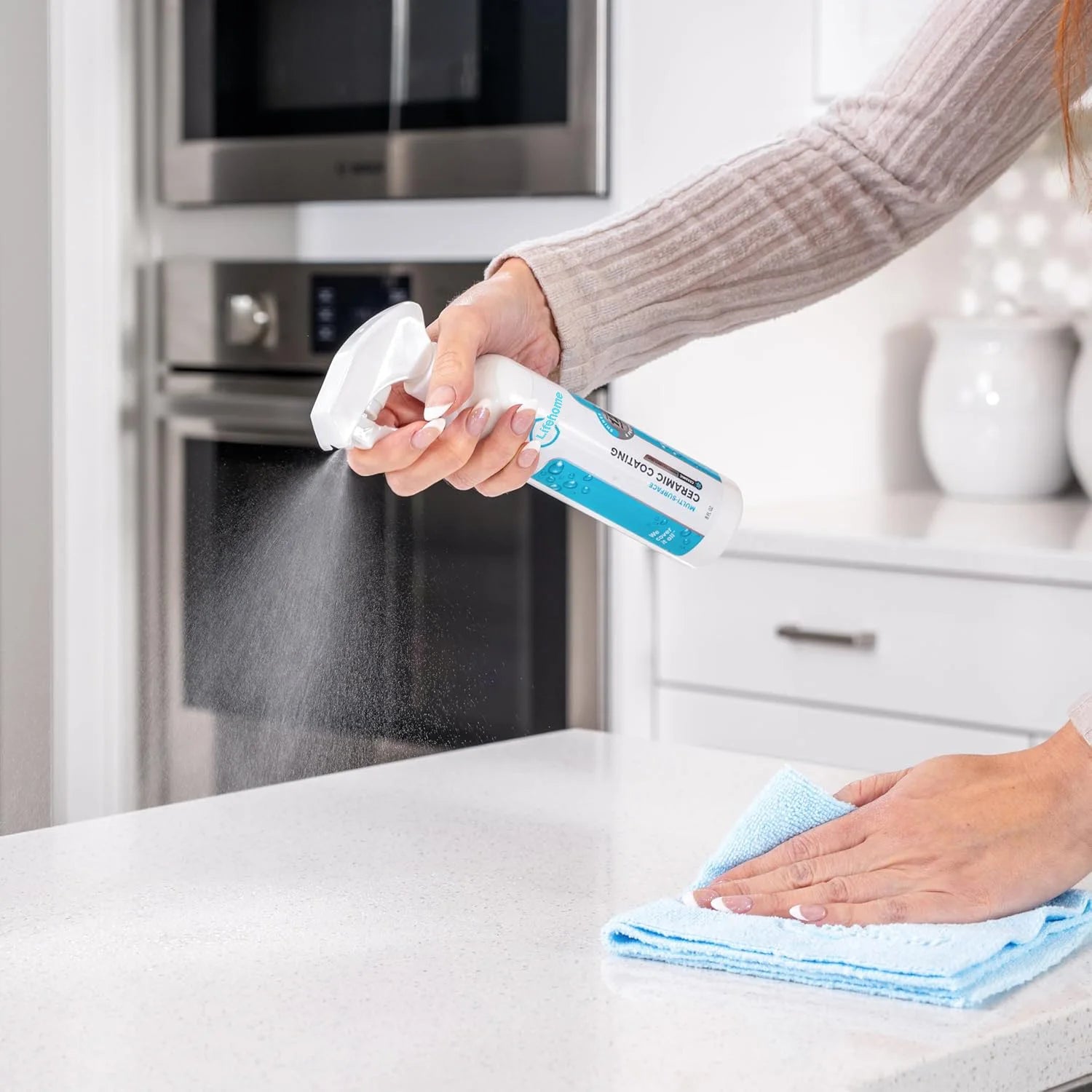 Lifeproof Ceramic Coating Spray Kit Shine Seal Protect Kitchen Bath Surfaces Repels Stains Grime