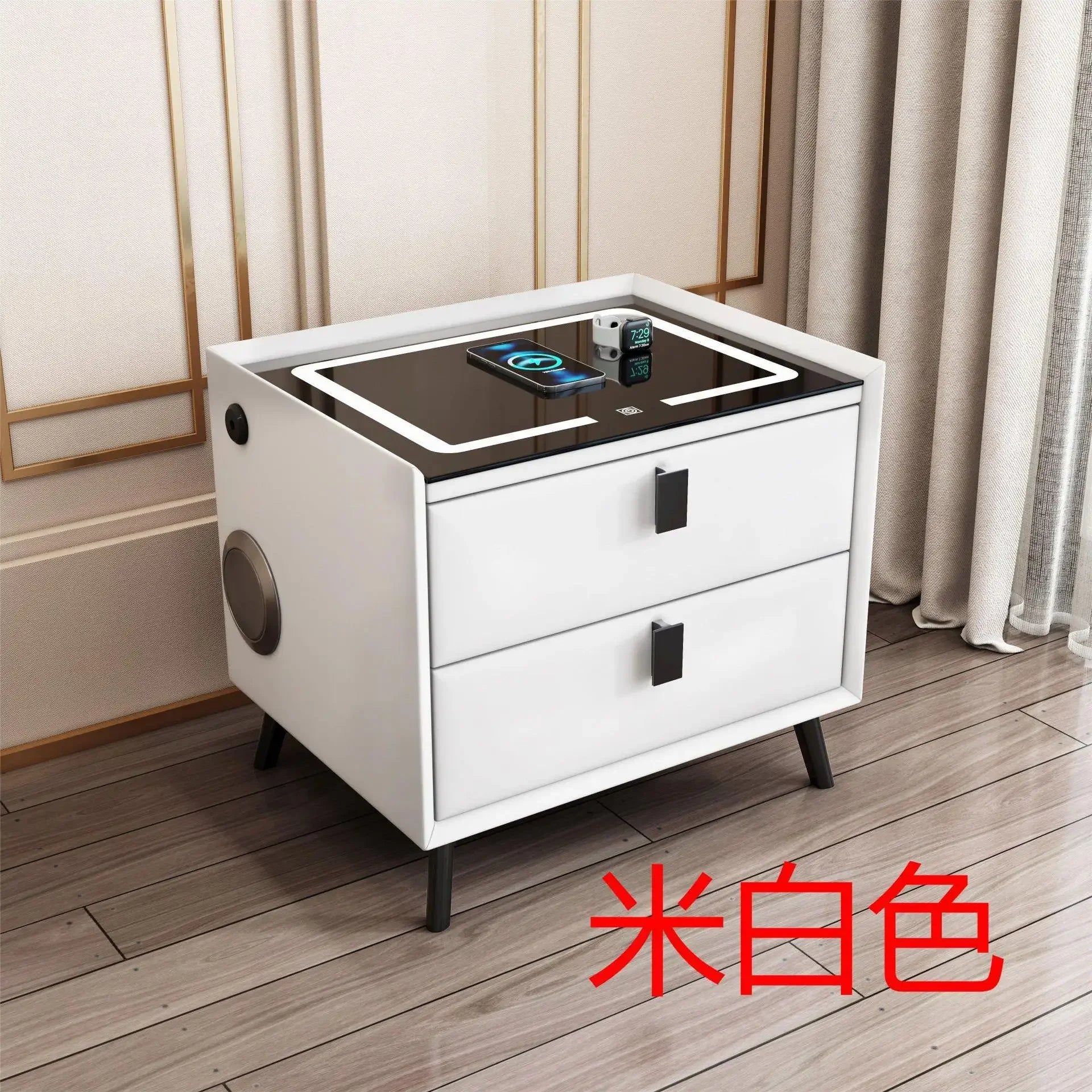 Modern Wooden Bedside Table — Drawer Storage Nightstand