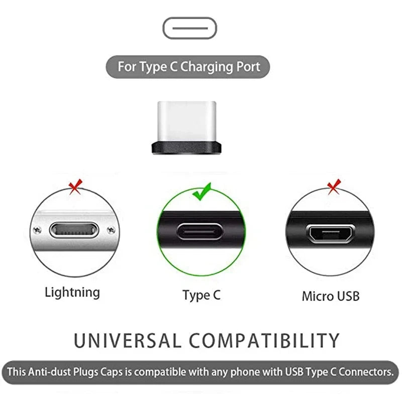 4Pcs USB C Dust Plug With Cleaning Brush Anti Dust USB-C Plug Cover Charging Port Cover Caps For iPhone15 16 Samsung Smart Phone