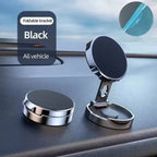 Round Folding Magnetic Car Holder 360 Degree Rotatable Mobile Phone Bracket Mount Strong Magnet Support For iPhone Samsung Stand