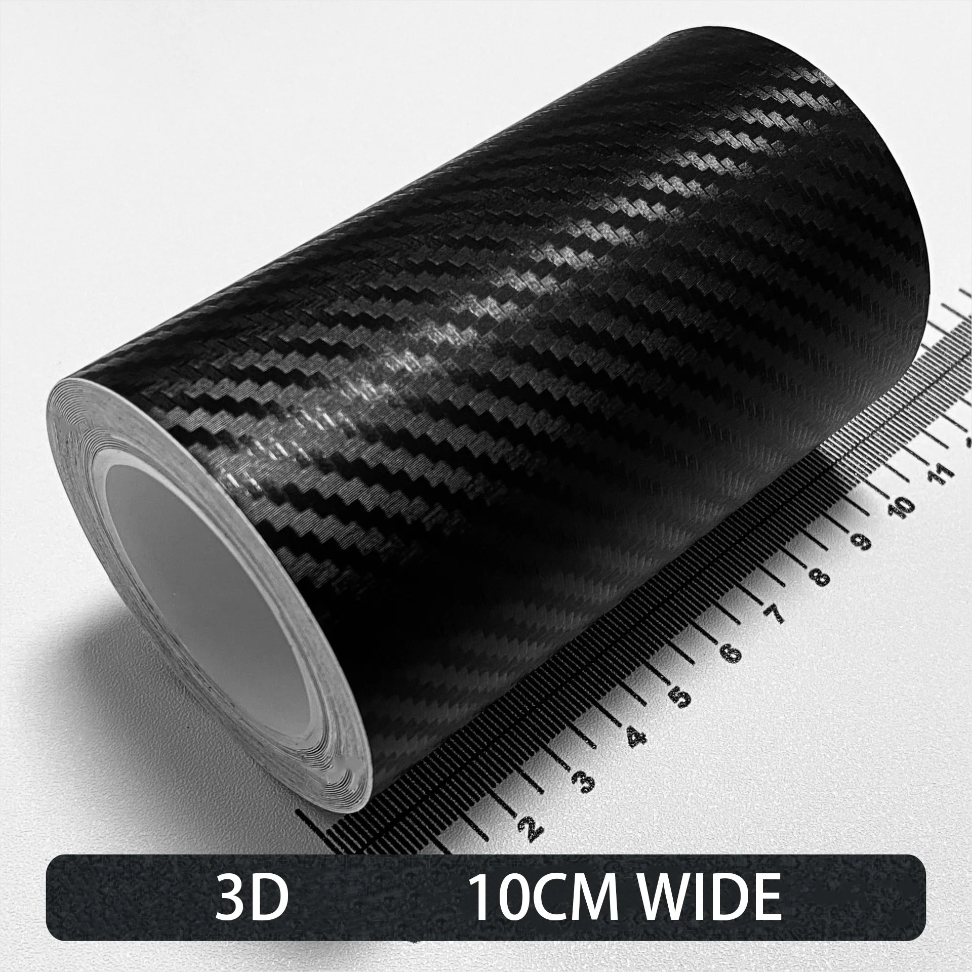 Carbon Fiber Automotive Adhesive Tape Roll Matte Black Protective Car Film Self-Adhesive Film 3D Vinyl Car Film Accessories