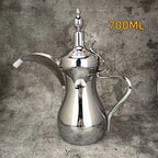Golden Arabic Coffee Pots, ,Hot Water long-mouthed Tea Kettle Coffee Maker, Narrow Teapot 500/700ML 304 Stainless Steel
