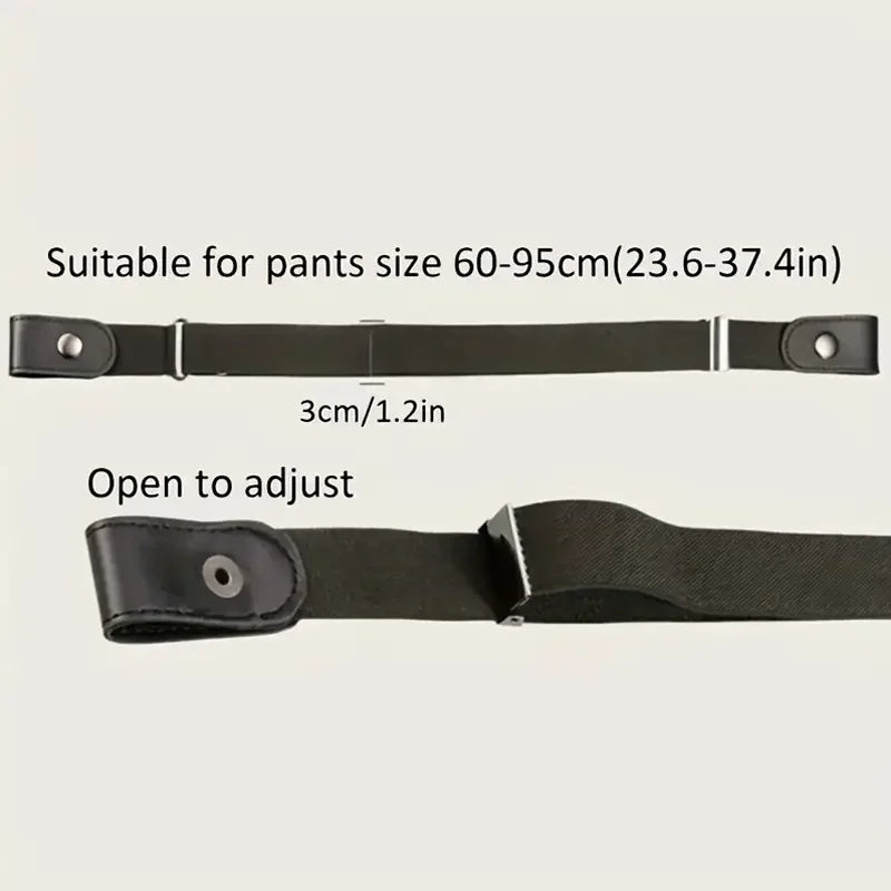 Traceless Invisible Elastic Belt for Women and Men - Jeans Pants Waistband
