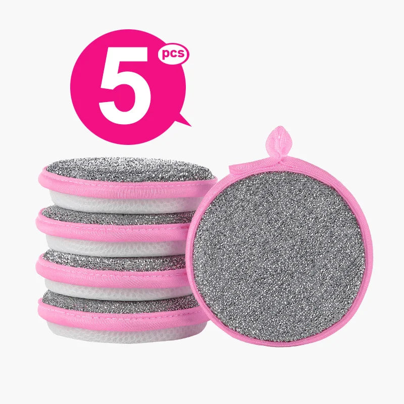 10/5/3PCS Double Side Dishwashing Sponge Dish Washing Brush Pan Pot Dish Wash Sponges Household Cleaning Reusable Kitchen Tools