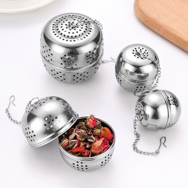 Stainless Steel Ball Tea Leaking Ball Tea Leaking Mesh Filter Tea Strainer Tea Maker With Rope Chain Kitchen Tools