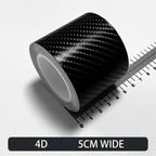 Carbon Fiber Automotive Adhesive Tape Roll Matte Black Protective Car Film Self-Adhesive Film 3D Vinyl Car Film Accessories