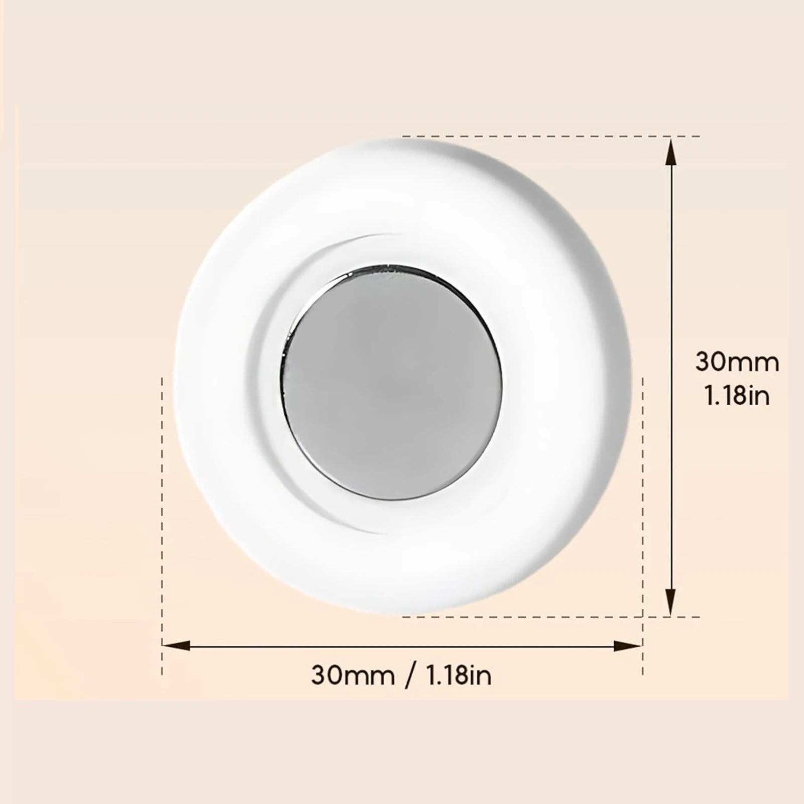 3pcs No Drill Magnetic Remote Holder - Wall Mount for TV/AC/DVD Remotes, White Space-Saving Design