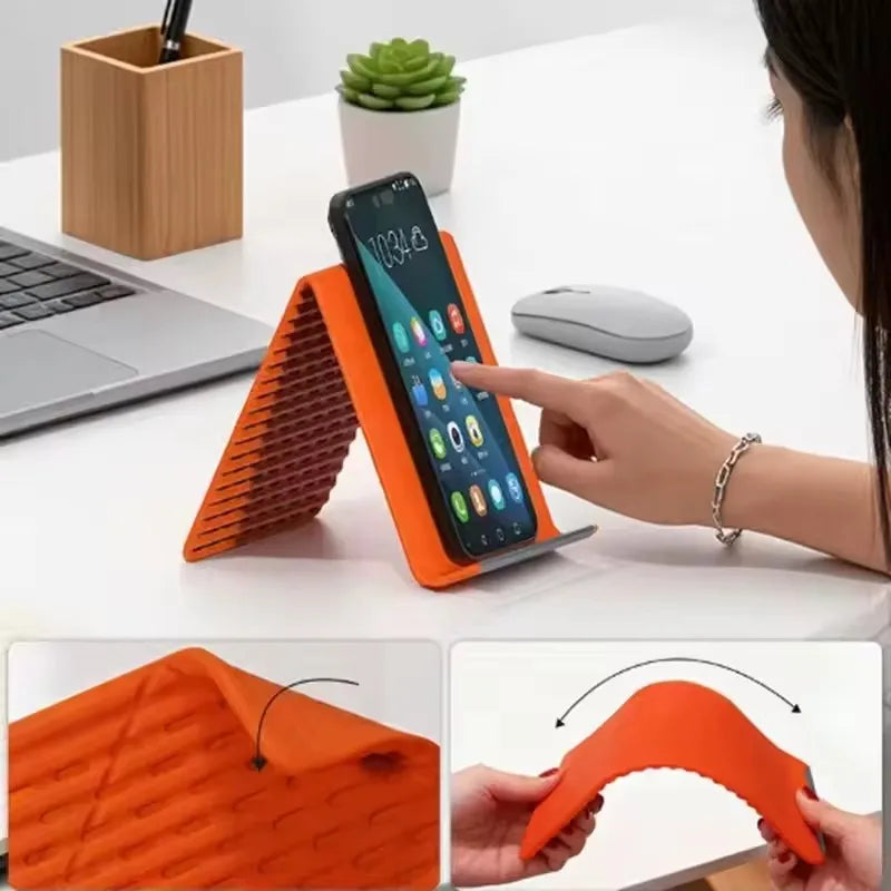 Flexible Phone & Tablet Stand — Foldable Desk Holder