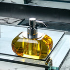Crystal Glass Press Lotion Bottle Soap Dispenser Hand Sanitizer Dispensing Bottle Luxury Crystal Glass Lotion Bottle Bathroom