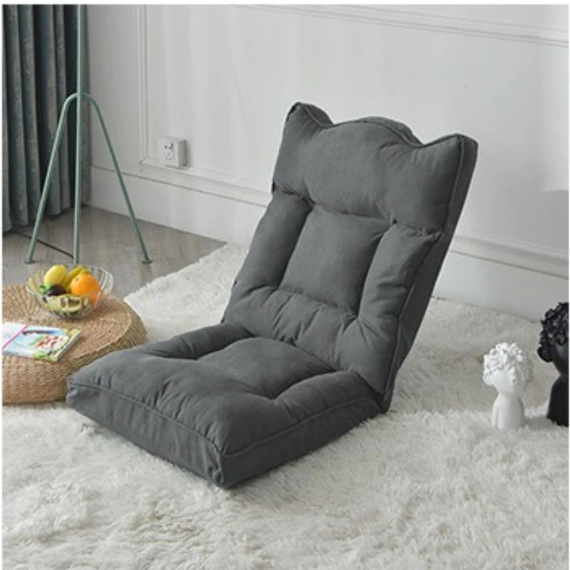 Foldable Floor Lounge Chair High Back Chair for Bay Window/Bedroom Removable Washable Tatami Seat Versatile Ottoman for Reading