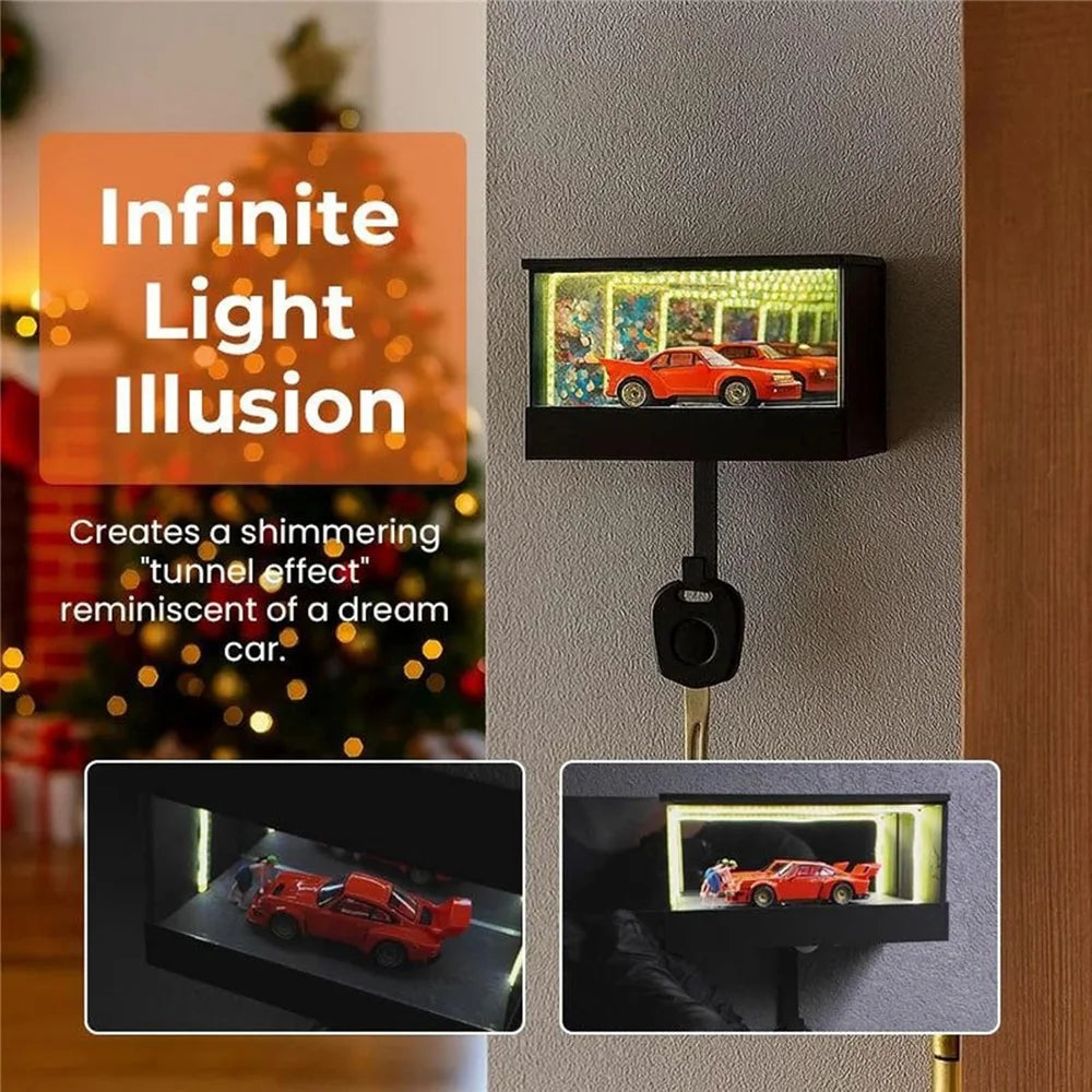 Infinity Garage LED Key Hanger — Race-Car Display