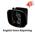 Wrist Type Blood Pressure Monitor LED Display Fast Measurement Digital Tensiometer BP Tonometer Heart Rate USB Rechargeable