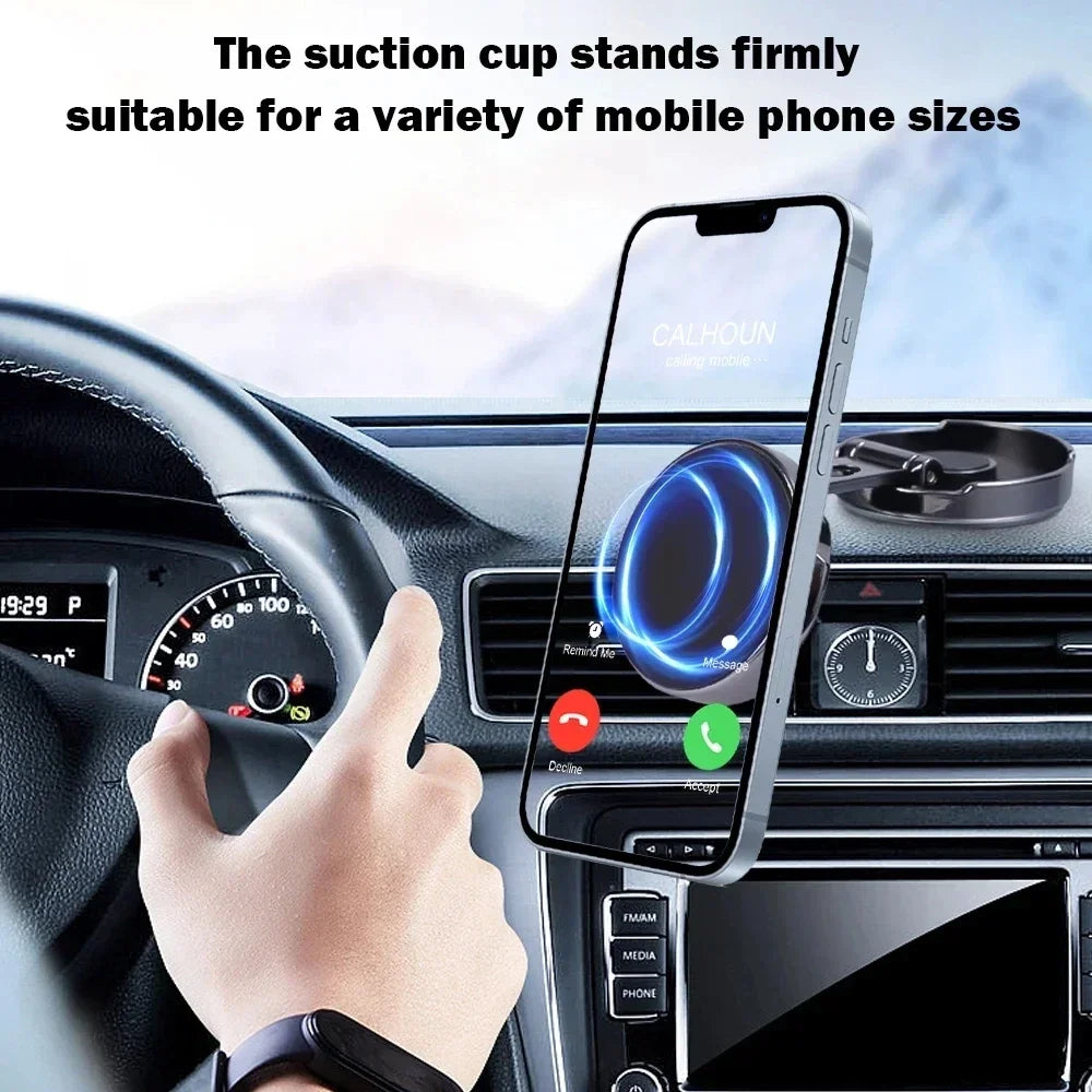 Round Folding Magnetic Car Holder 360 Degree Rotatable Mobile Phone Bracket Mount Strong Magnet Support For iPhone Samsung Stand
