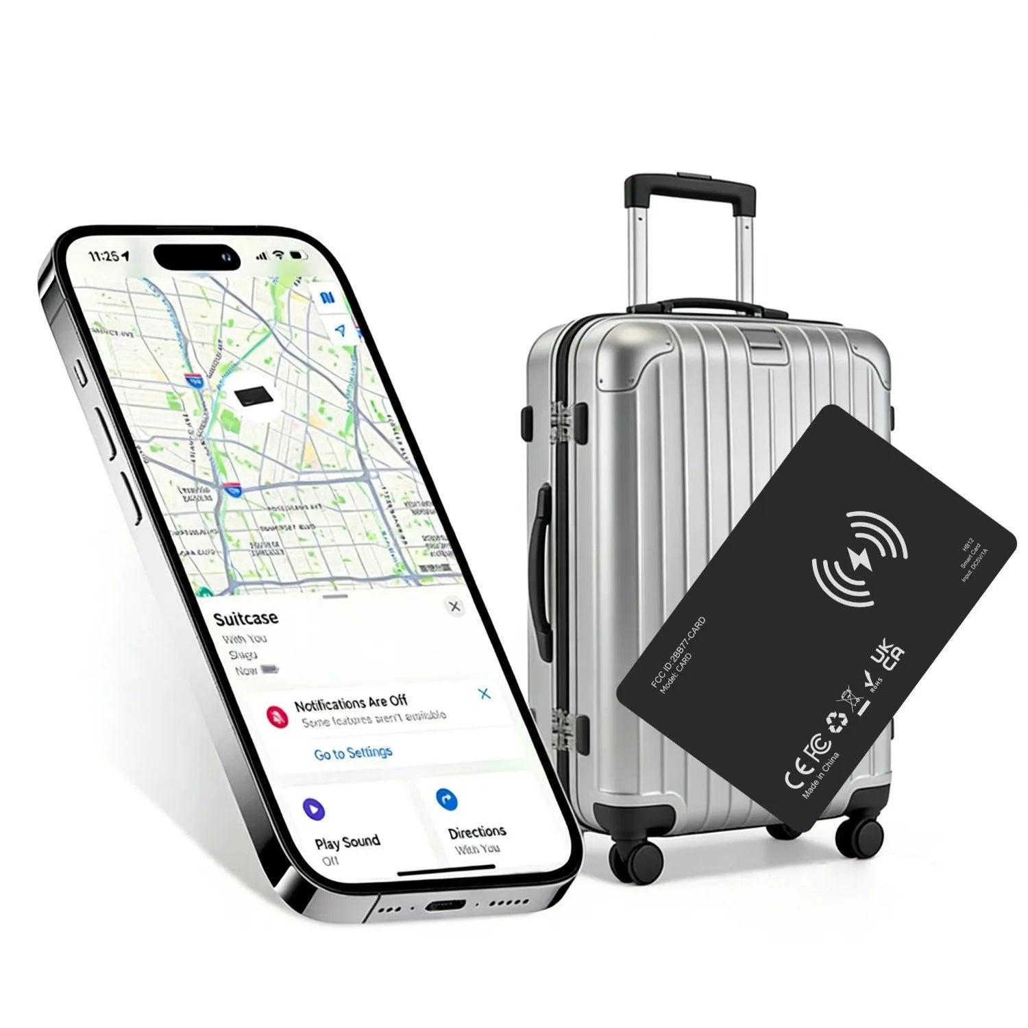 Bluetooth Tracker Smart Finder for Apple Find My, Air Tracker Tag Key Finder Rechargeable (iOS Only) Smart Wallet Tracker