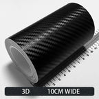 Carbon Fiber Automotive Adhesive Tape Roll Matte Black Protective Car Film Self-Adhesive Film 3D Vinyl Car Film Accessories