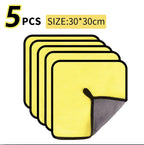 1/2/3/6/10pcs 30X60cm Microfiber Car Cleaning Towels Soft Quick Drying for Windows Mirrors Wiping Rags Double Layer Wash Cloth
