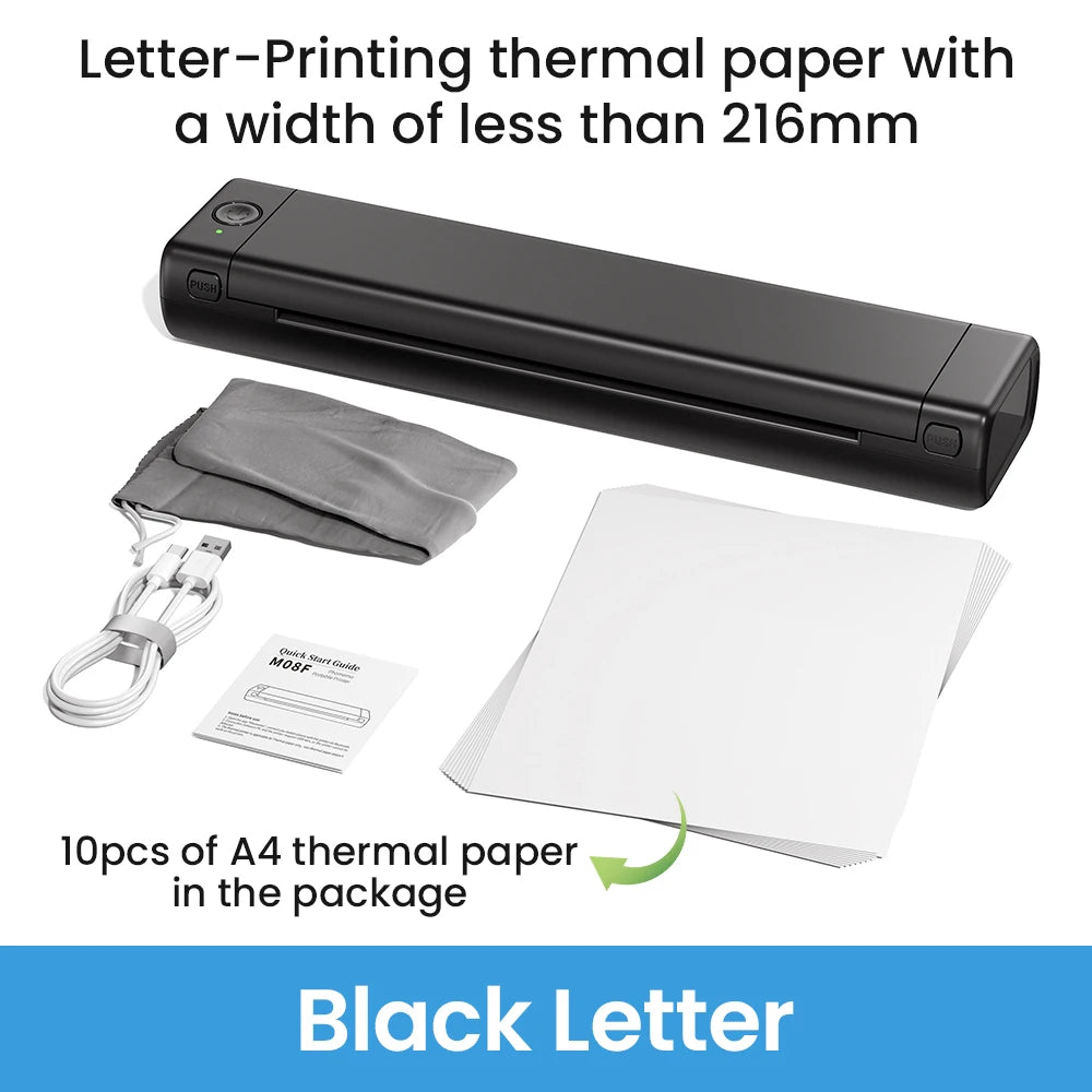 Phomemo M08F A4 Thermal Printer Portable Wireless Bluetooth Printer for Tattoo Stencils Compatible with Phone PC