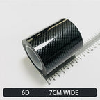 Carbon Fiber Automotive Adhesive Tape Roll Matte Black Protective Car Film Self-Adhesive Film 3D Vinyl Car Film Accessories