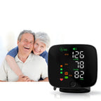 Wrist Type Blood Pressure Monitor LED Display Fast Measurement Digital Tensiometer BP Tonometer Heart Rate USB Rechargeable
