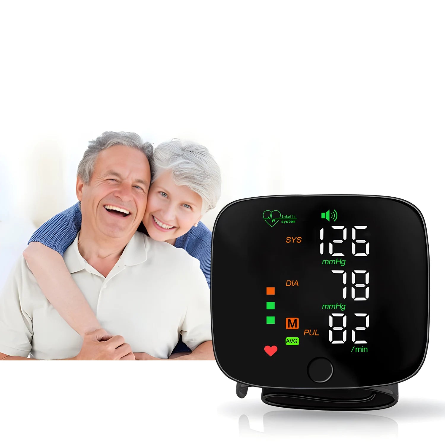 Wrist Type Blood Pressure Monitor LED Display Fast Measurement Digital Tensiometer BP Tonometer Heart Rate USB Rechargeable