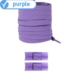New Without Ties Elastic Laces No Tie Shoe Laces Press Lock Shoelaces Sneaker Kids Adult 8MM Widened Flat Shoelace for Shoes