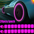 Luminous Valve Caps Fluorescent Night Car Tire Valve Caps Motorcycle Bike Glowing Decor Wheel Nozzles Tyre Cap Car Accessories
