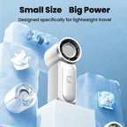 Portable Handheld Mini Fan 5 Speed Adjust Type c Rechargeable Fan Digital Display Desktop Fan Outdoor