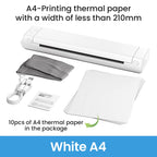 Phomemo M08F A4 Thermal Printer Portable Wireless Bluetooth Printer for Tattoo Stencils Compatible with Phone PC